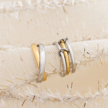 Load image into Gallery viewer, 18K Gold Stainless Steel Mixed Metal Triple Intertwined Ring
