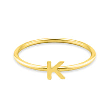 Load image into Gallery viewer, 18k Gold Initial Letter Stacking Rings
