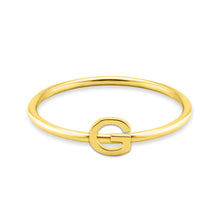 Load image into Gallery viewer, 18k Gold Initial Letter Stacking Rings