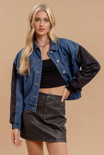 Load image into Gallery viewer, CONTRAST DROP SHOULDER DENIM JACKET