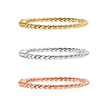 Load image into Gallery viewer, Stainless Steel Braided Stacking Ring - Hypoallergenic