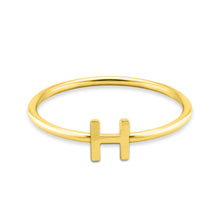 Load image into Gallery viewer, 18k Gold Initial Letter Stacking Rings