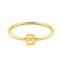 Load image into Gallery viewer, 18k Gold Initial Letter Stacking Rings