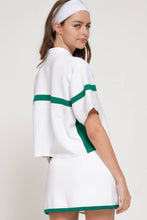 Load image into Gallery viewer, Short Sleeve Oversized Soft Scuba Polo Top