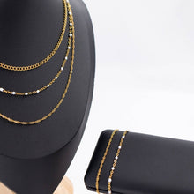 Load image into Gallery viewer, 18K Gold PVD Stainless Steel White Confetti Chain Bracelet