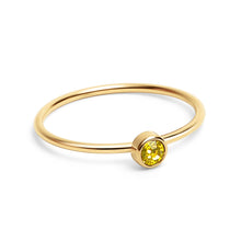 Load image into Gallery viewer, 18K Gold Birthstone Stacking Ring