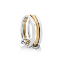 Load image into Gallery viewer, 18K Gold Stainless Steel Mixed Metal Triple Intertwined Ring