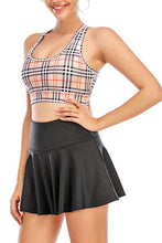 Load image into Gallery viewer, Solid color athletic skorts feature under shorts w/pockets