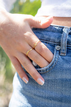 Load image into Gallery viewer, 18K Gold PVD Stainless Steel Horseshoe Stacking Ring