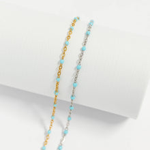 Load image into Gallery viewer, 18K Gold PVD Stainless Steel Turquoise Confetti Bracelet