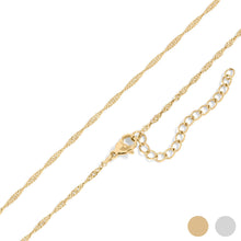 Load image into Gallery viewer, 18K Gold PVD Stainless Steel Singapore Chain Necklace