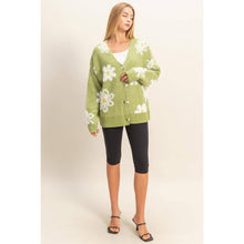 Load image into Gallery viewer, Floral Button Front Soft Sweater Cardigan