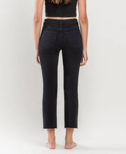 Load image into Gallery viewer, HIGH RISE CROP SLIM STRAIGHT JEANS