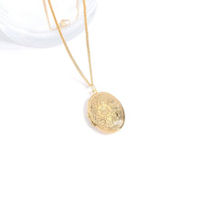 Load image into Gallery viewer, 18K Gold PVD Stainless Steel Textured Oval Locket Pendant