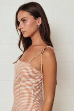 Load image into Gallery viewer, Gingham Tie Strap Mini Dress