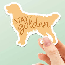 Load image into Gallery viewer, Stay Golden - Cute Golden Retriever Dog Sticker