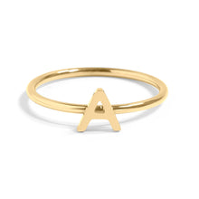 Load image into Gallery viewer, 18k Gold Initial Letter Stacking Rings