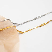Load image into Gallery viewer, 18K Gold PVD Stainless Steel Satellite Bar Chain Bracelet