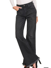 Load image into Gallery viewer, High Rise Bell Bottom Black Jeans