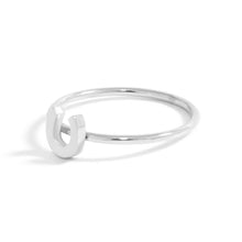 Load image into Gallery viewer, 18K Gold PVD Stainless Steel Horseshoe Stacking Ring