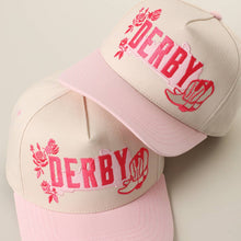 Load image into Gallery viewer, DERBY Western Cowgirl Embroidered Two-Tone Trucker Hat