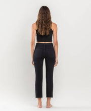 Load image into Gallery viewer, HIGH RISE CROP SLIM STRAIGHT JEANS