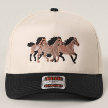 Load image into Gallery viewer, Wild Three Horses Embroidery Trucker Hat