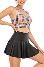Load image into Gallery viewer, Solid color athletic skorts feature under shorts w/pockets