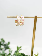 Load image into Gallery viewer, Paw Pattern Enamel Hoop Earrings