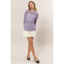 Load image into Gallery viewer, Open Stitch Long Sleeve Sweater