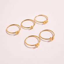 Load image into Gallery viewer, 18K Gold PVD Stainless Steel Horseshoe Stacking Ring
