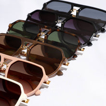Load image into Gallery viewer, Geometric Shape Thin Frame Designed Sunglasses