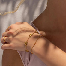 Load image into Gallery viewer, 18K Gold PVD Stainless Steel Satellite Bar Chain Bracelet