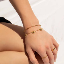 Load image into Gallery viewer, 18K Gold PVD Stainless Steel Satellite Bar Chain Bracelet