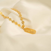 Load image into Gallery viewer, 18K Gold PVD Stainless Steel Sunburst Chain Necklace
