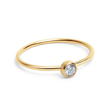 Load image into Gallery viewer, 18K Gold Birthstone Stacking Ring