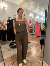 Load image into Gallery viewer, TEXTURED HIGH ELASTIC WAIST LOUNGE PANTS
