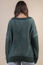 Load image into Gallery viewer, Oversized Two Tone Knit Casual Sweater Top
