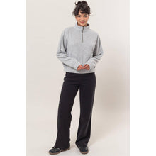 Load image into Gallery viewer, Half Zip Sweatshirt With Front Pockets
