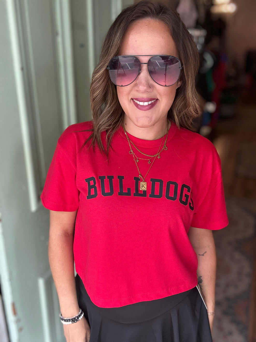 Bulldogs cropped tee