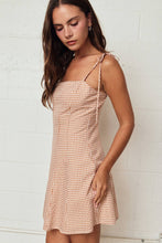 Load image into Gallery viewer, Gingham Tie Strap Mini Dress

