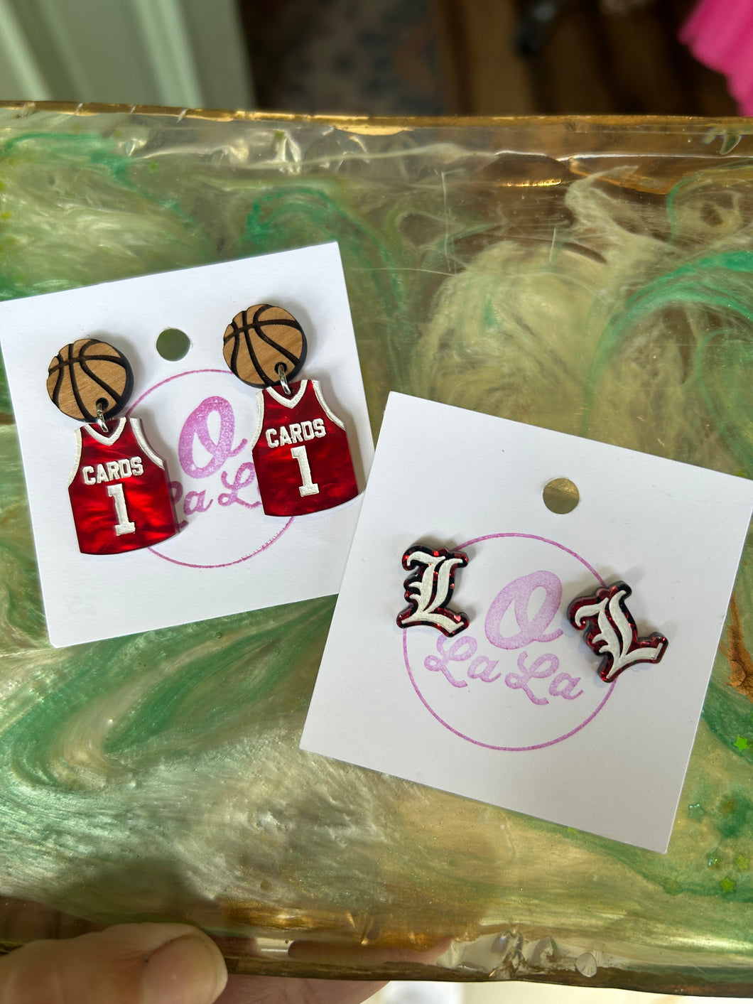 Cards earrings