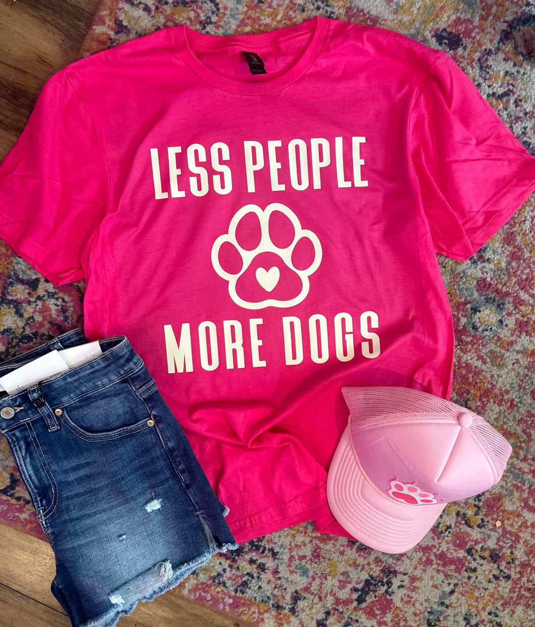 Less people more dogs tee