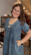 Load image into Gallery viewer, Pleated front mini dress

