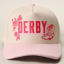 Load image into Gallery viewer, DERBY Western Cowgirl Embroidered Two-Tone Trucker Hat
