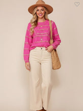 Load image into Gallery viewer, Fuschia textured knit sweater
