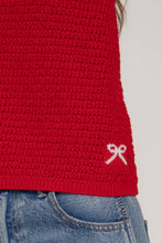 Load image into Gallery viewer, Sleeveless Sweater with Contrasting Edges &amp; Jacquard Detail

