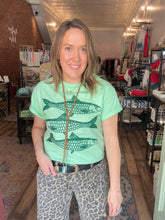 Load image into Gallery viewer, Green fish tee
