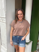 Load image into Gallery viewer, Ribbed short sleeve top
