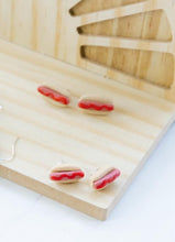 Load image into Gallery viewer, Hot Dog Clay earrings
